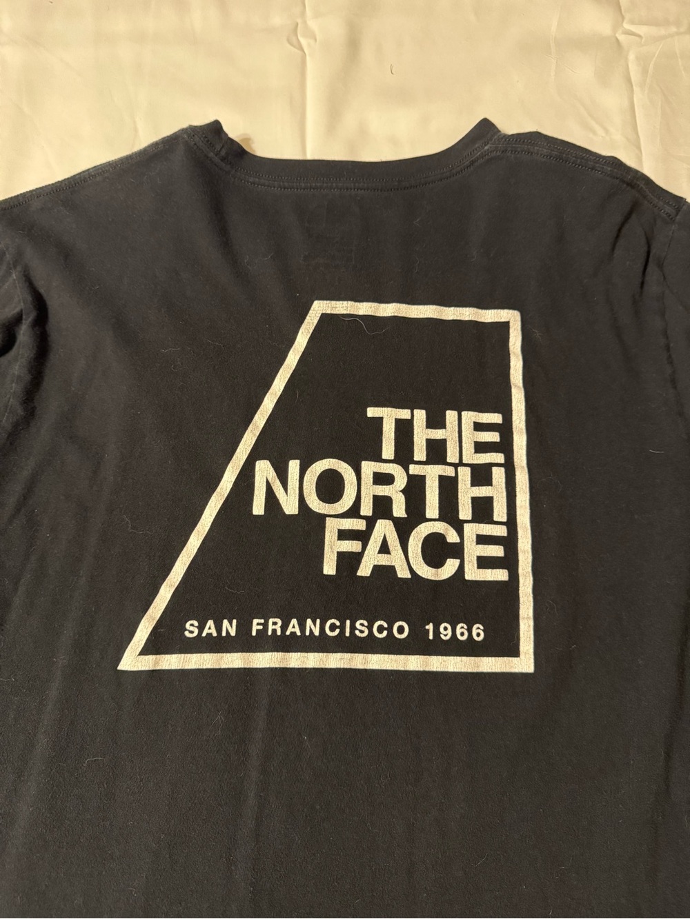 The North Face Black Long Sleeve Tee with Blue Logo Patch - Picture 4 of 6
